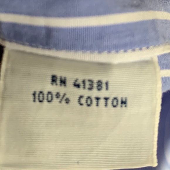 Blue with White Stripes Classic Fit Long Sleeve Button Down Shirt - Picture 6 of 7